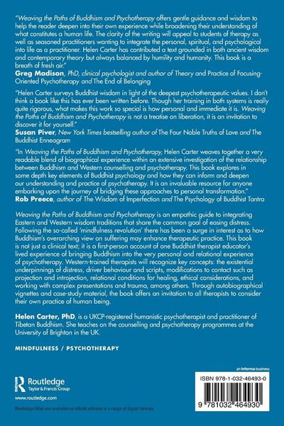 Produktbild: Weaving the Paths of Buddhism and Psychotherapy