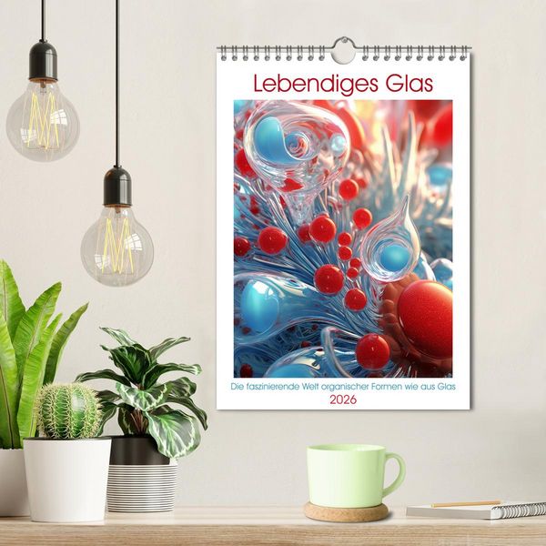 Produktbild: Lebendigs Glas (Wandkalender 2026 DIN A4 hoch), CALVENDO Monatskalender