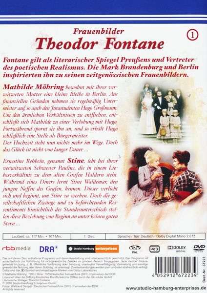 Produktbild: Theodor Fontane: Frauenbilder/Leben - Liebe - Schicksale Vol. 1- Mathilde M&ouml;hring + Stine