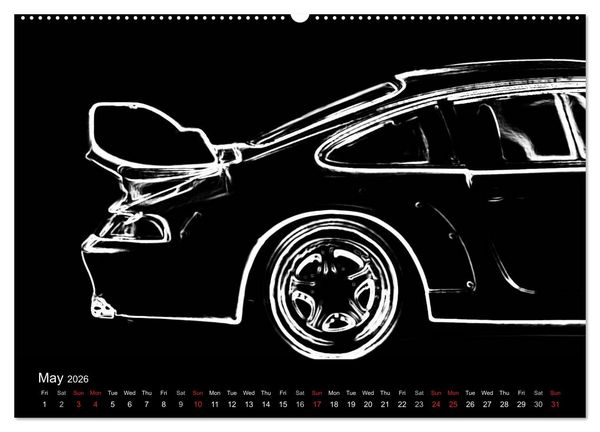Produktbild: 911 Lines (High Quality Premium Wall Calendar 2026 DIN A2 landscape),CALVENDO 12 Month Wall Calendar