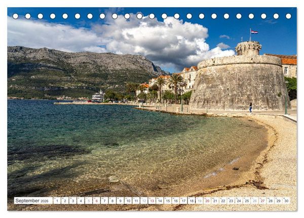 Produktbild: Kroatien - Korcula (Tischkalender 2026 DIN A5 quer), CALVENDO Monatskalender