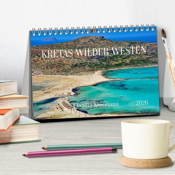 Produktbild: Kretas Wilder Westen (Tischkalender 2026 DIN A5 quer), CALVENDO Monatskalender