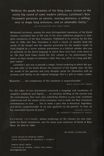 Produktbild: New Testament Bible-OE-Lattimore