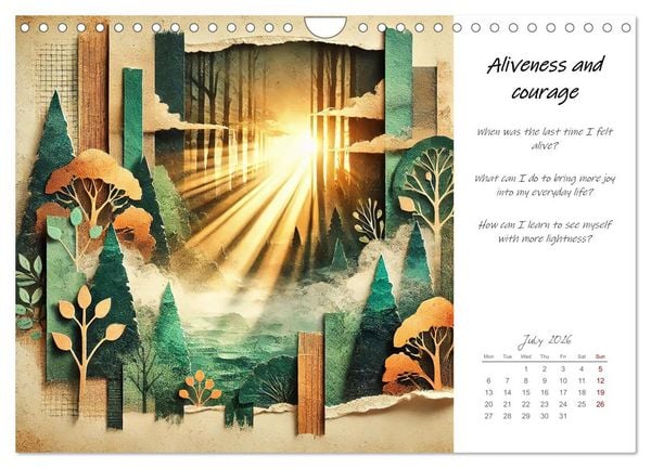 Produktbild: More confidence in 12 months - Collages with reflection questions for a stronger self (Wall Calendar 2026 DIN A4 landscape), CALVENDO 12 Month Wall Calendar