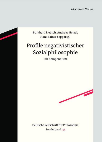 Produktbild: Profile negativistischer Sozialphilosophie
