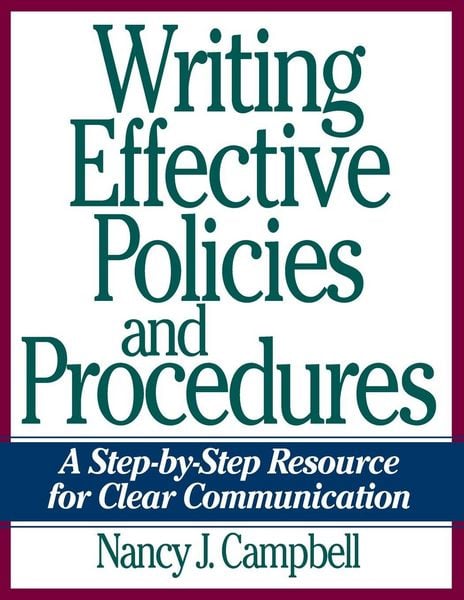 Produktbild: The Writing Effective Policies and Procedures