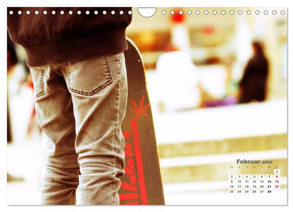Produktbild: Skater. Skateboarding-Impressionen (Wandkalender 2026 DIN A4 quer), CALVENDO Monatskalender