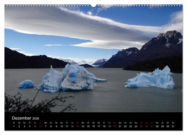 Produktbild: Im Nationalpark Torres del Paine (Chile) (hochwertiger Premium Wandkalender 2026 DIN A2 quer), Kunstdruck in Hochglanz