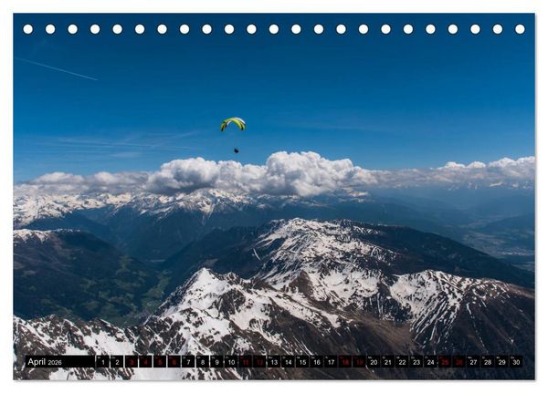 Produktbild: Paragliding - unvergessliche Momente erleben (Tischkalender 2026 DIN A5 quer), CALVENDO Monatskalender