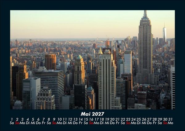 Produktbild: New York 2027 Fotokalender DIN A5