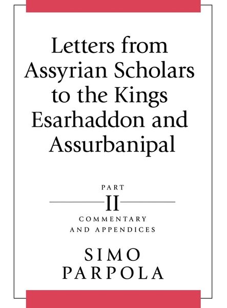 Produktbild: Parpola, S: Letters from Assyrian Scholars to the Kings Esar