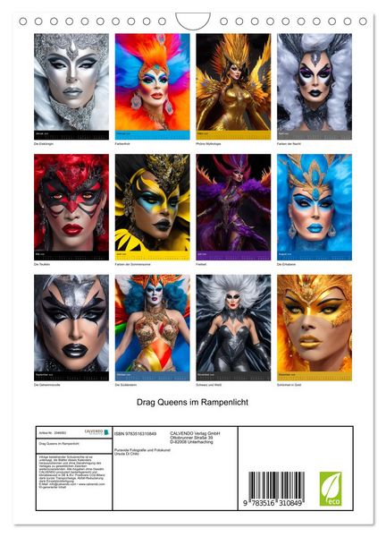 Produktbild: Drag Queens im Rampenlicht (Wandkalender 2026 DIN A4 hoch), CALVENDO Monatskalender