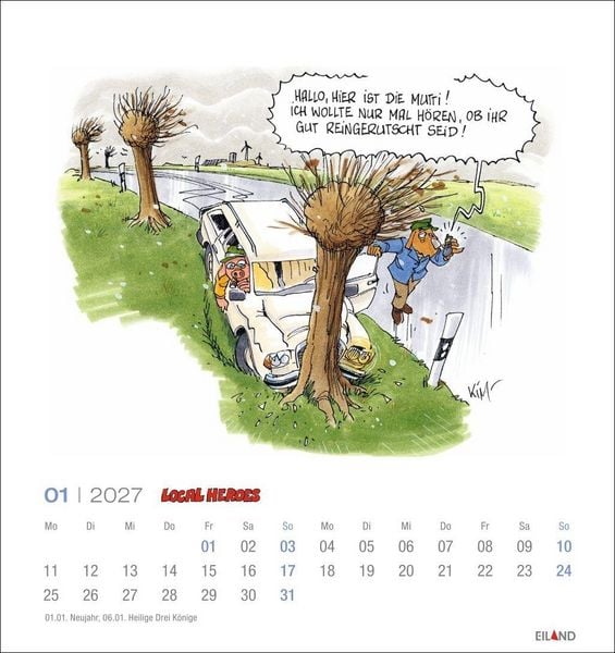 Produktbild: Local Heroes Postkartenkalender 2027 - Vom Leben hinter&acute;m Deich