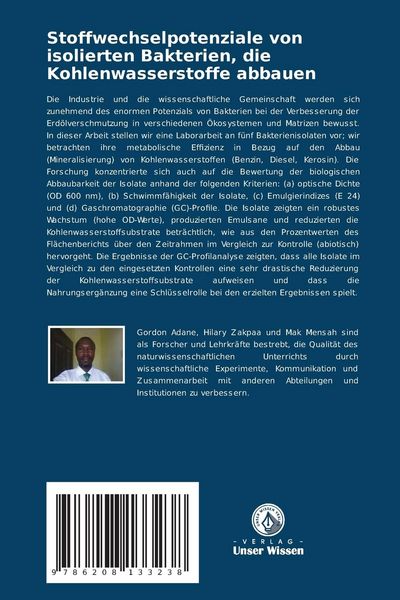 Produktbild: Stoffwechselpotenziale von isolierten Bakterien, die Kohlenwasserstoffe abbauen