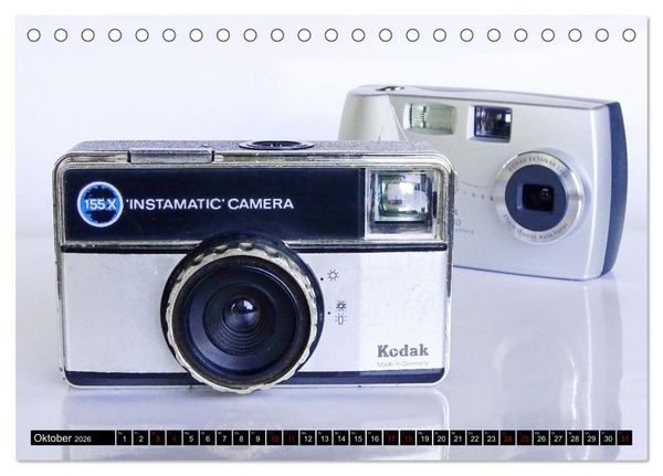 Produktbild: Alte Fotoapparate - Kameras von Kodak der Jahre 1905 bis 1977 (Tischkalender 2026 DIN A5 quer), CALVENDO Monatskalender