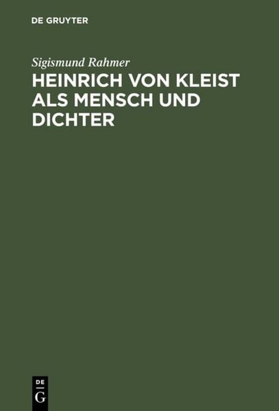 Produktbild: Heinrich von Kleist als Mensch und Dichter