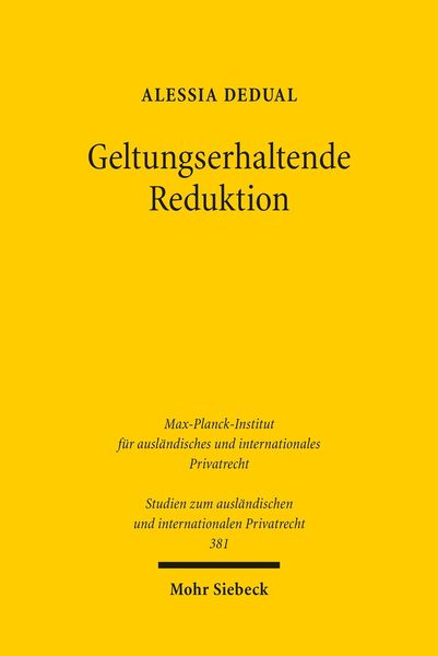 Produktbild: Geltungserhaltende Reduktion