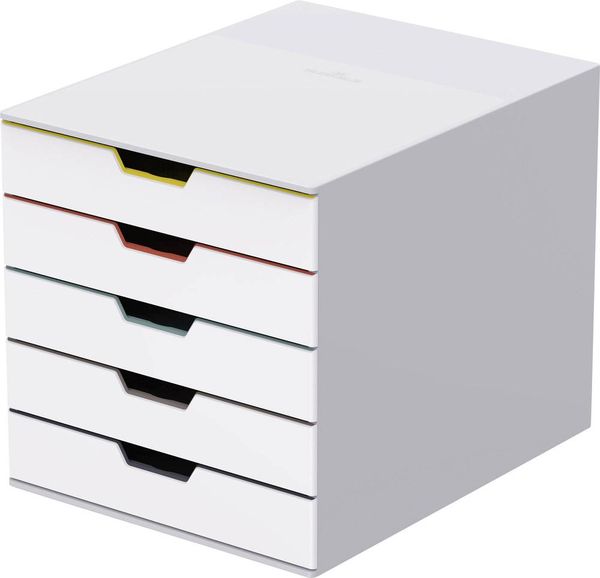 Durable VARICOLOR MIX 5 - 7625 762527 Schubladenbox Hellgrau DIN A4, DIN C4, Folio, Letter Anzahl der Schubfächer: 5