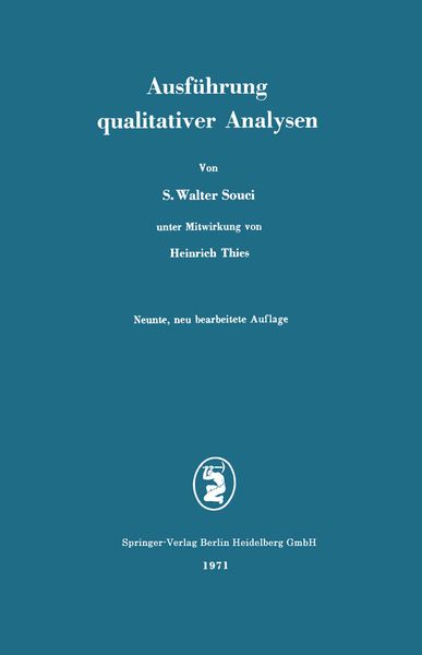 Produktbild: Ausf&uuml;hrung qualitativer Analysen