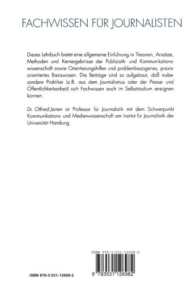 Produktbild: Medien und Journalismus