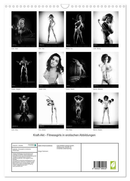 Produktbild: Kraft-Akt - Fitnessgirls in erotischen Abbildungen (Wandkalender 2026 DIN A3 hoch), CALVENDO Monatskalender