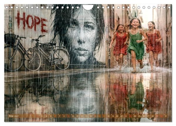 Produktbild: Pluviophil - Verr&uuml;ckt nach Regen (Wandkalender 2027 DIN A4 quer), CALVENDO Monatskalender