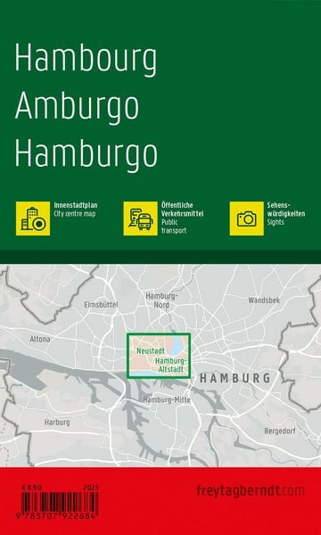 Produktbild: freytag & berndt Innenstadtplan Hamburg 1:10.000