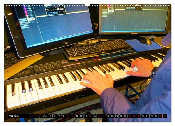 Produktbild: Tonstudio im Fokus (hochwertiger Premium Wandkalender 2026 DIN A2 quer), Kunstdruck in Hochglanz
