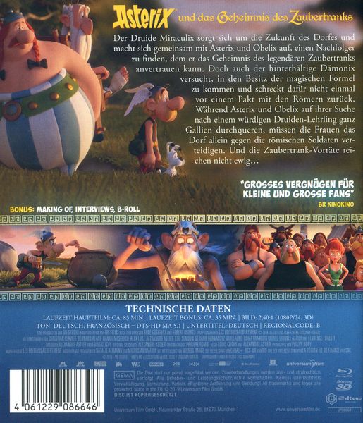 Produktbild: Asterix und das Geheimnis des Zaubertranks (inkl. 2D-Version)