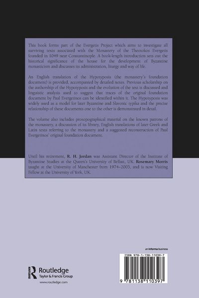 Produktbild: The Hypotyposis of the Monastery of the Theotokos Evergetis, Constantinople (11th-12th Centuries)