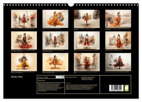 Produktbild: Mode Welt (Wandkalender 2026 DIN A3 quer), CALVENDO Monatskalender