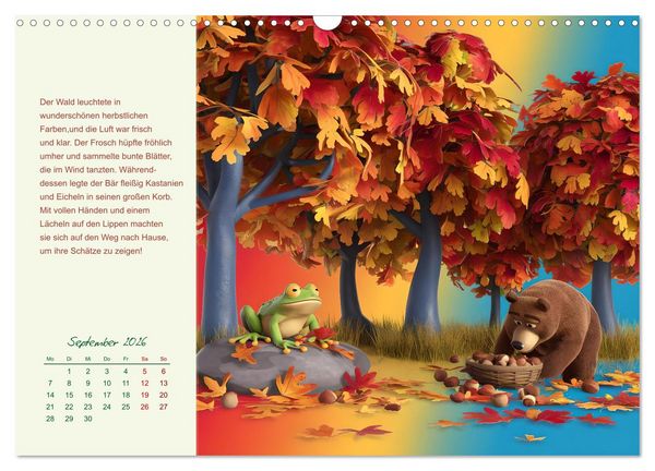 Produktbild: Der Frosch und der B&auml;r - Ein Jahr voller Abenteuer (Wandkalender 2026 DIN A3 quer), CALVENDO Monatskalender