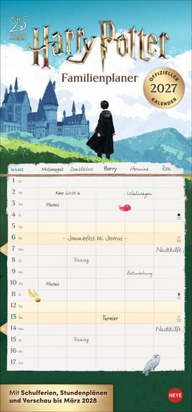 Produktbild: Harry Potter Familienplaner 2027