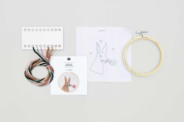 Produktbild: Stickpackung Vorgezeichnet,Hase, &Oslash;10cm