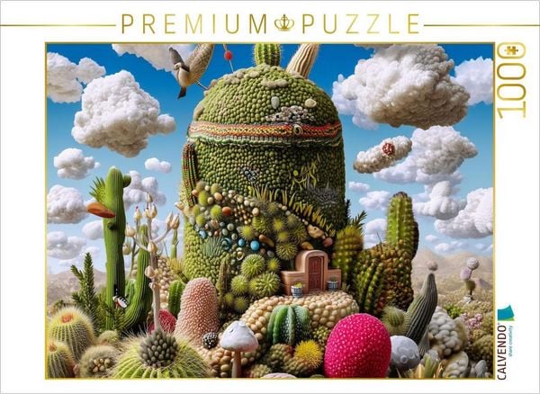 CALVENDO Puzzle Lebendige Kaktus-Skulptur | 1000 Teile Lege-Größe 64x48cm Foto-Puzzle für glückliche Stunden