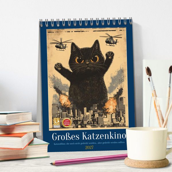Produktbild: Gro&szlig;es Katzenkino (Tischkalender 2027 DIN A5 hoch), CALVENDO Monatskalender
