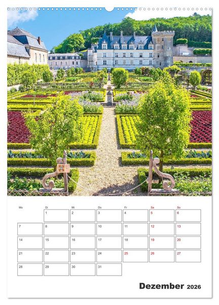 Produktbild: Schl&ouml;sser der Loire - Reiseplaner (Wandkalender 2026 DIN A2 hoch), CALVENDO Monatskalender