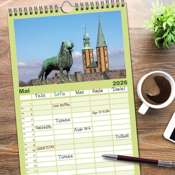 Produktbild: Familienplaner 2026 - Ohh, Du wundersch&ouml;ner Harz! mit 5 Spalten (Wandkalender, 21 x 45 cm) CALVENDO