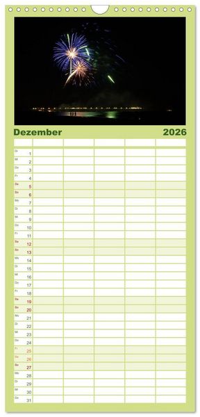 Produktbild: Familienplaner 2026 - Die Insel Usedom in Bildern mit 5 Spalten (Wandkalender, 21 x 45 cm) CALVENDO