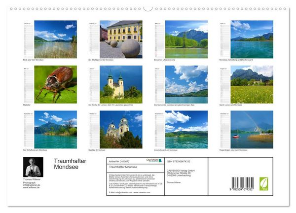 Produktbild: Traumhafter Mondsee (hochwertiger Premium Wandkalender 2027 DIN A2 quer), Kunstdruck in Hochglanz