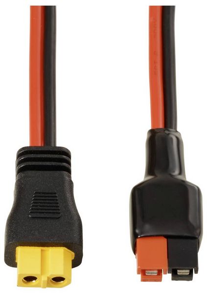 Produktbild: TRU COMPONENTS 30A Akkuanschluss an XT60-Kabel 0,5m TC-13619312 Schwarz, Rot Inhalt: 1St.