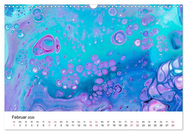 Produktbild: Acrylic Pouring - Faszinierende Farben und Formen (Wandkalender 2026 DIN A3 quer), CALVENDO Monatskalender