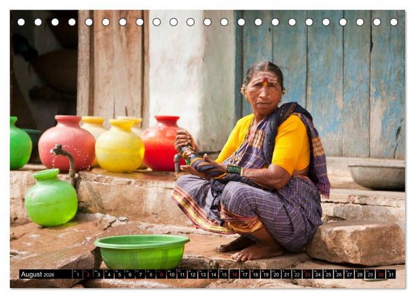 Produktbild: Farbenfrohes aus Indien (Tischkalender 2026 DIN A5 quer), CALVENDO Monatskalender