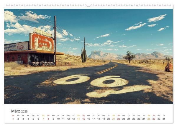 Produktbild: Zeitreise auf Asphalt (hochwertiger Premium Wandkalender 2026 DIN A2 quer), Kunstdruck in Hochglanz