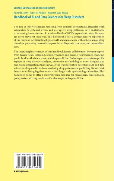 Produktbild: Handbook of AI and Data Sciences for Sleep Disorders