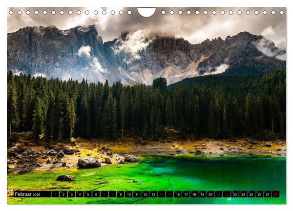 Produktbild: Bergseen in den Dolomiten (Wandkalender 2026 DIN A4 quer), CALVENDO Monatskalender