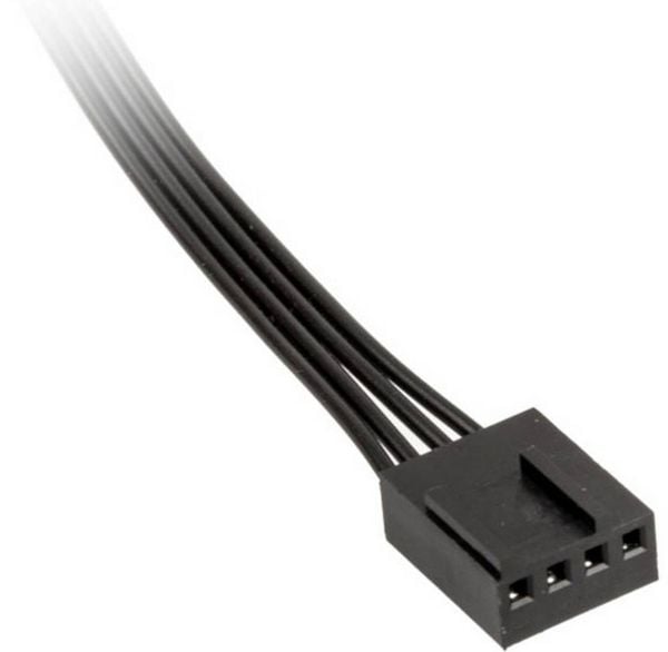 Produktbild: PC-L&uuml;fter Y-Kabel [1x PC-L&uuml;fter Buchse 4pol. - 2x PC-L&uuml;fter Buchse 4pol.] 0.35 m Schwarz Kolink