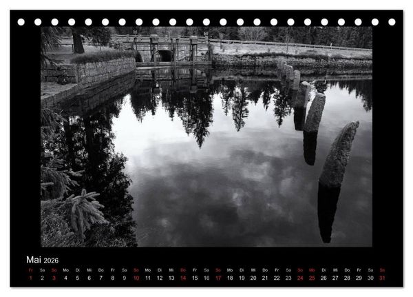 Produktbild: Harz-Bilder in monochrome (Tischkalender 2026 DIN A5 quer), CALVENDO Monatskalender