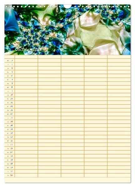 Produktbild: Bl&uuml;tenzauber - Familienplaner 2027 (Wandkalender 2027 DIN A3 hoch), CALVENDO Monatskalender