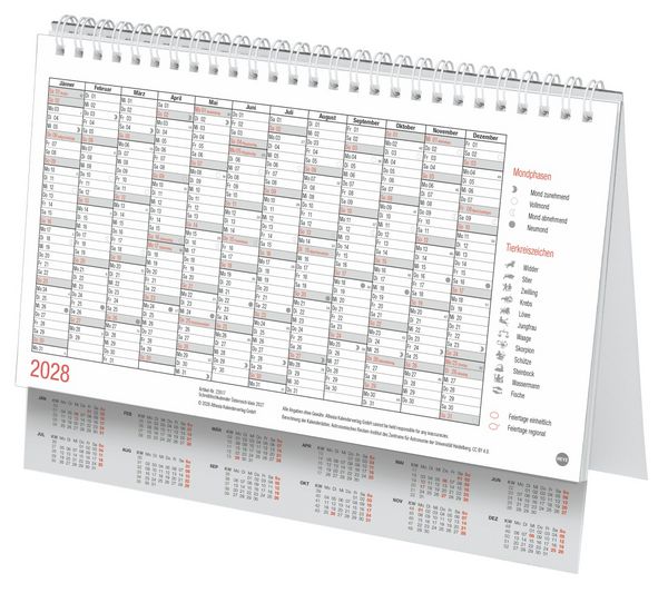 Produktbild: Schreibtischkalender &Ouml;sterreich klein 2027